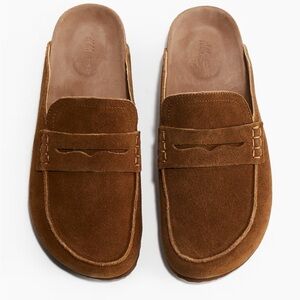 H&M brown genuine Suede Loafers NWT SIZE 8